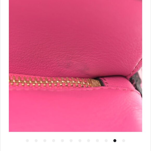 LOEWE Calfskin Leather Shoulder Crossbody Med Puzzle Bag in Fuchsia Pink Gold - Picture 11 of 12
